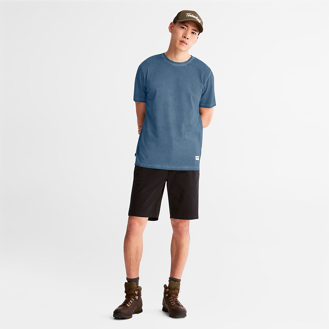 Timberland Mens Lamprey River Garment-Dyed T-Shirt for Men in Navy