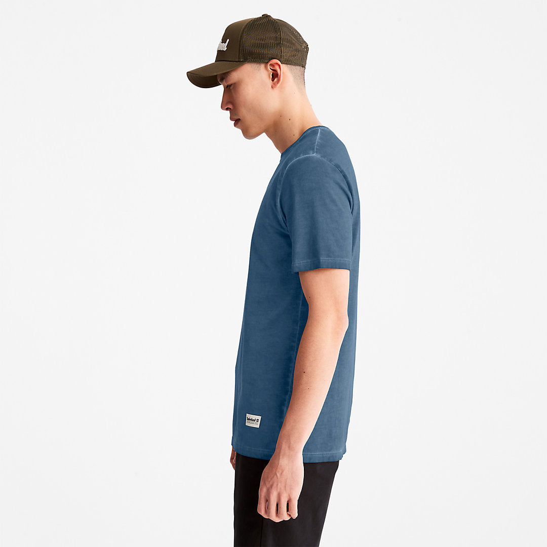Timberland Mens Lamprey River Garment-Dyed T-Shirt for Men in Navy
