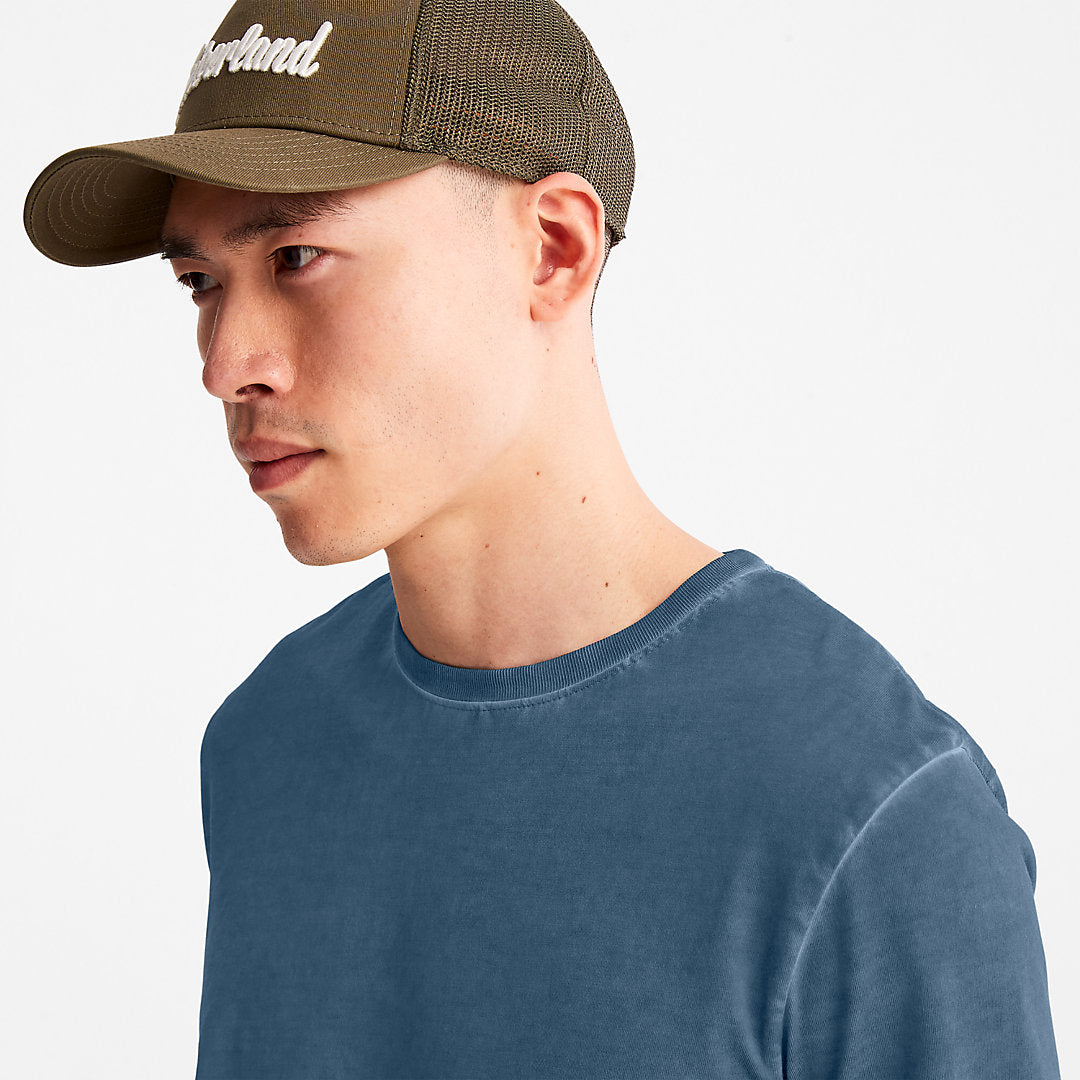 Timberland Mens Lamprey River Garment-Dyed T-Shirt for Men in Navy