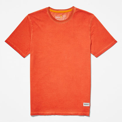 Timberland Mens Lamprey River Garment-Dyed T-Shirt for Men in Orange