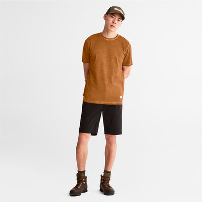 Timberland Mens Lamprey River Garment-Dyed T-Shirt for Men in Brown