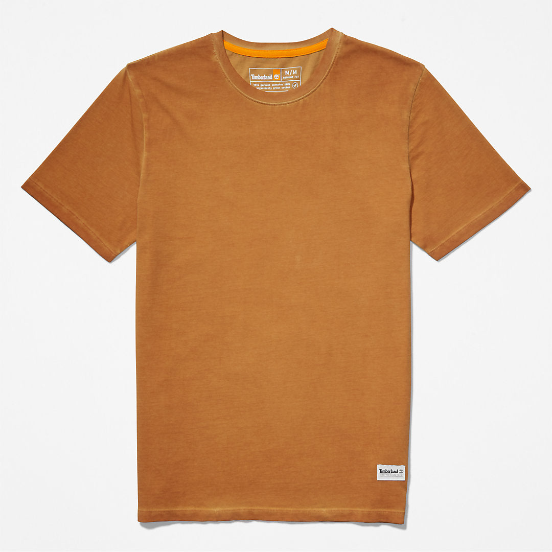 Timberland Mens Lamprey River Garment-Dyed T-Shirt for Men in Brown