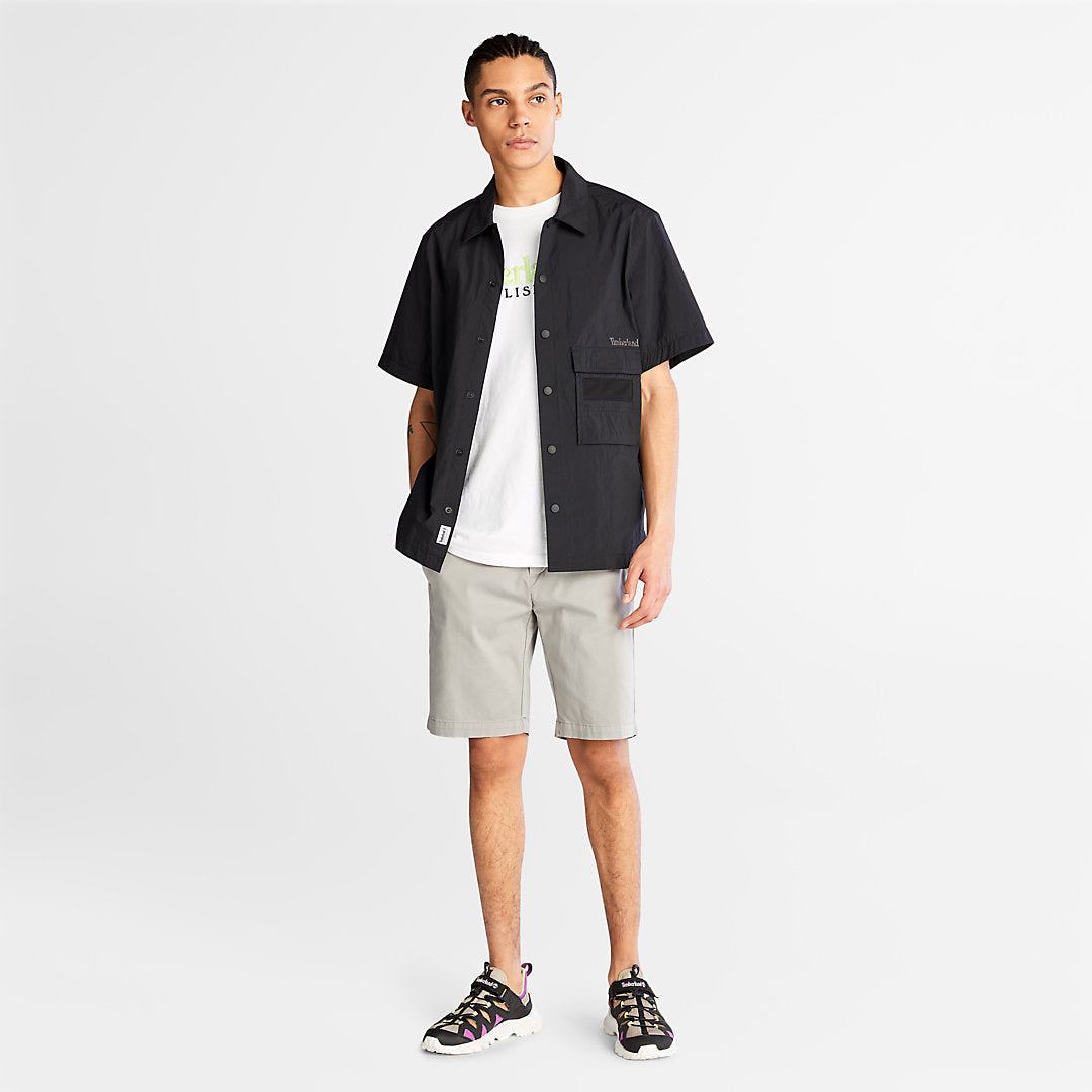 Timberland Mens Outdoor Heritage Linear-Logo T-Shirt for Men in White