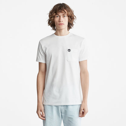 Timberland Mens Dunstan River Pocket T-shirt for Men in White
