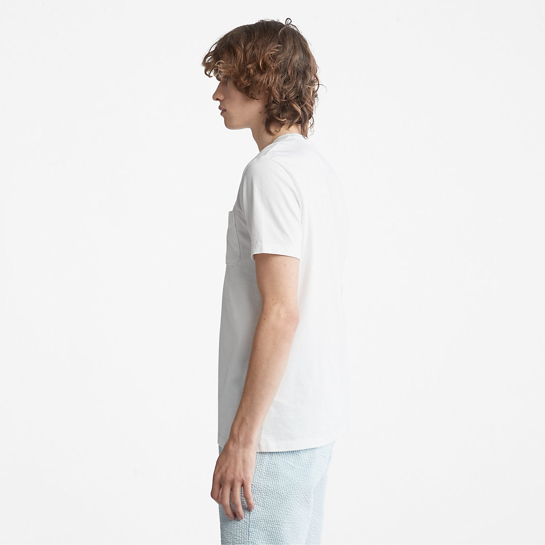 Timberland Mens Dunstan River Pocket T-shirt for Men in White