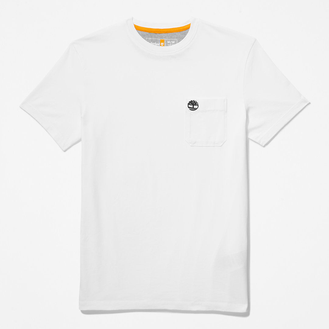 Timberland Mens Dunstan River Pocket T-shirt for Men in White