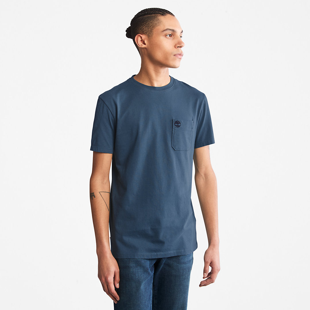 Timberland Mens Dunstan River One-Pocket T-Shirt for Men in Blue