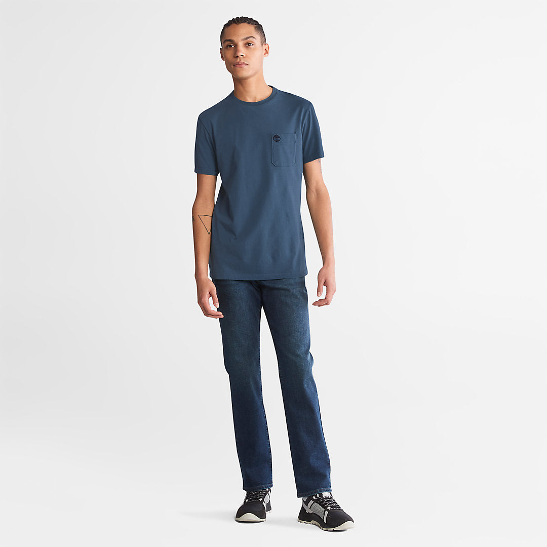 Timberland Mens Dunstan River One-Pocket T-Shirt for Men in Blue