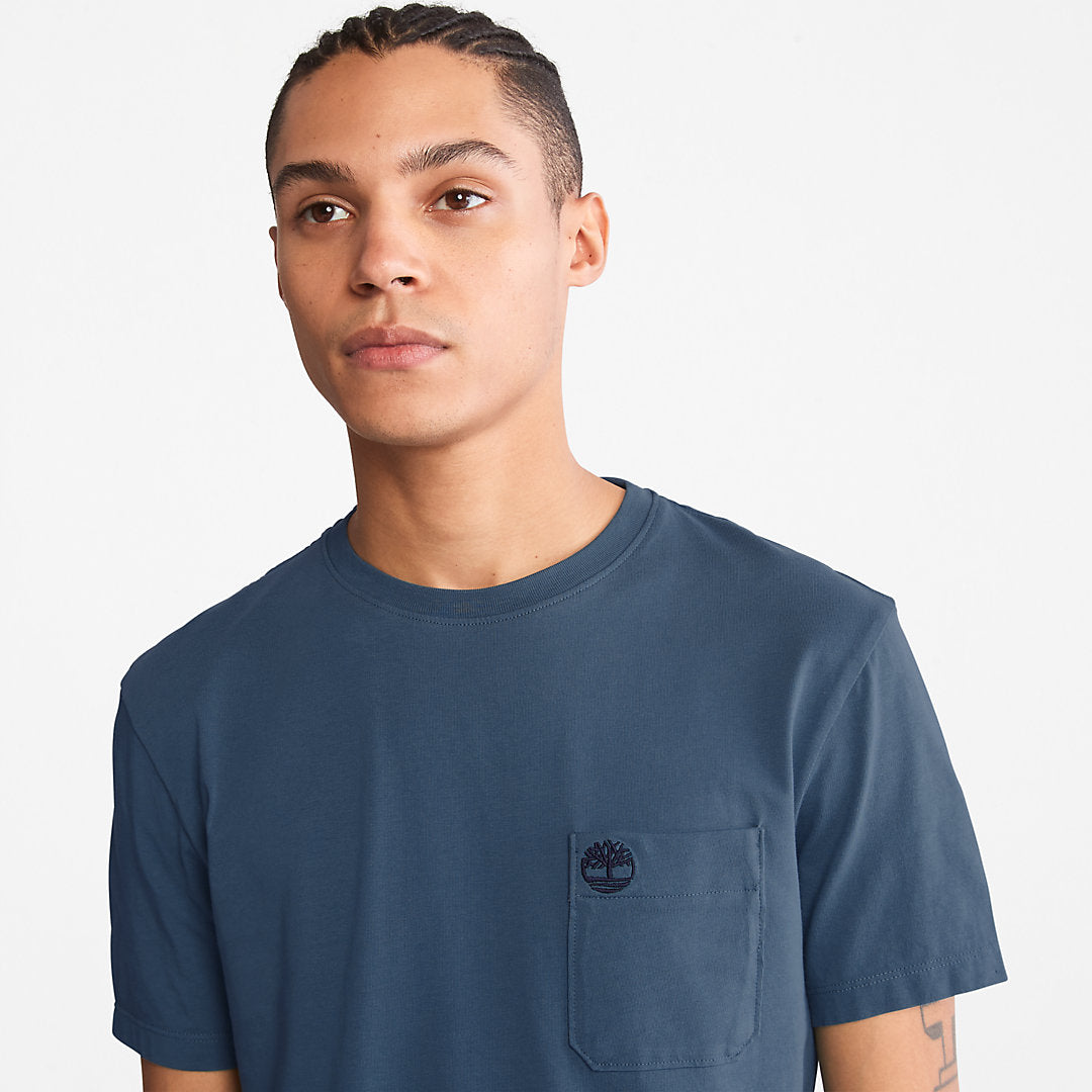 Timberland Mens Dunstan River One-Pocket T-Shirt for Men in Blue