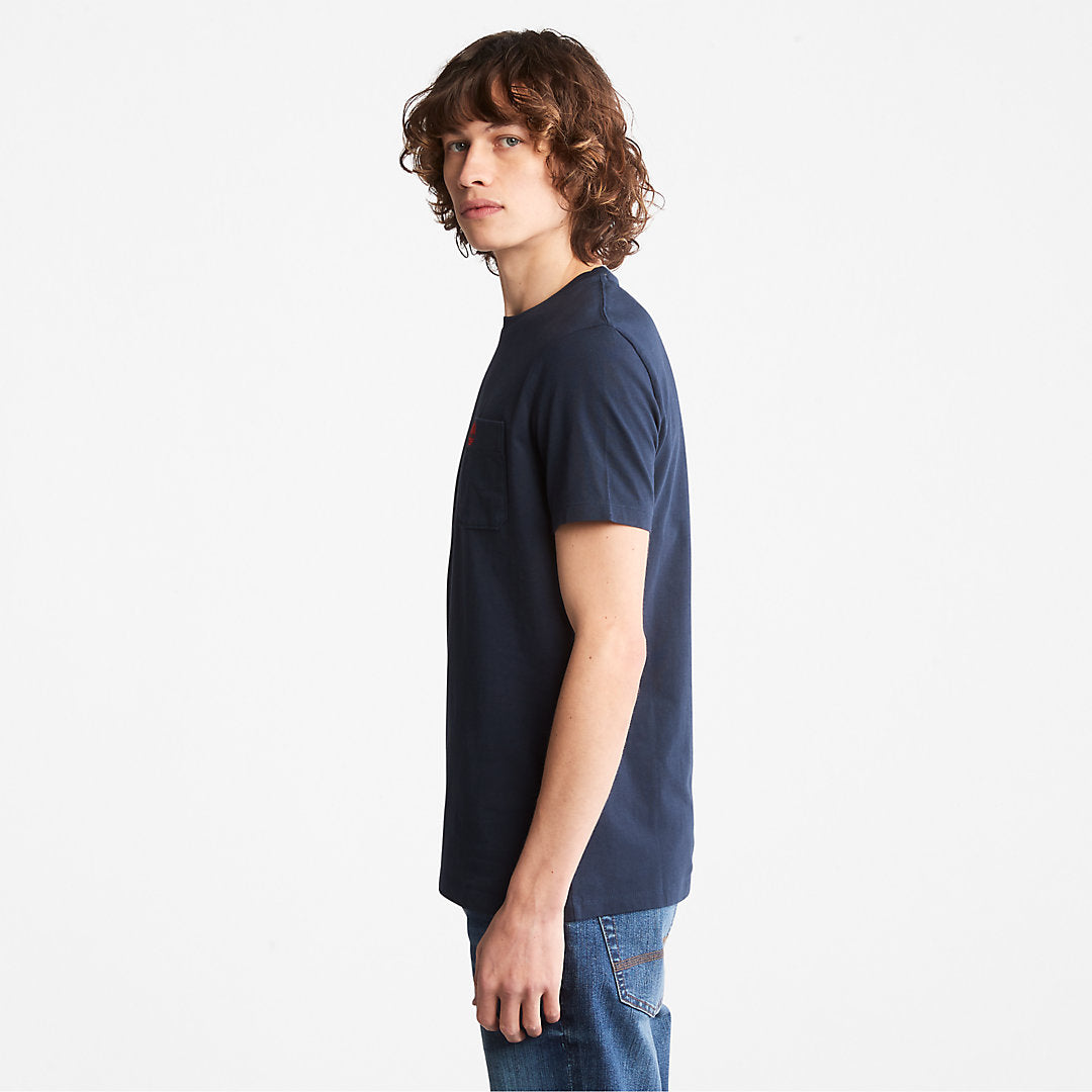 Timberland Mens Dunstan River Pocket T-shirt for Men in Navy