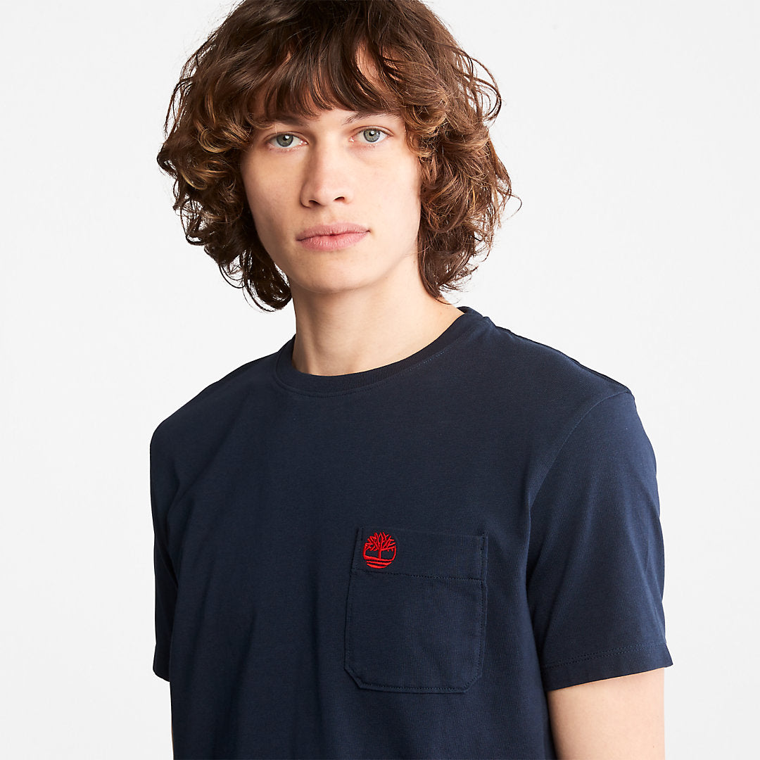 Timberland Mens Dunstan River Pocket T-shirt for Men in Navy