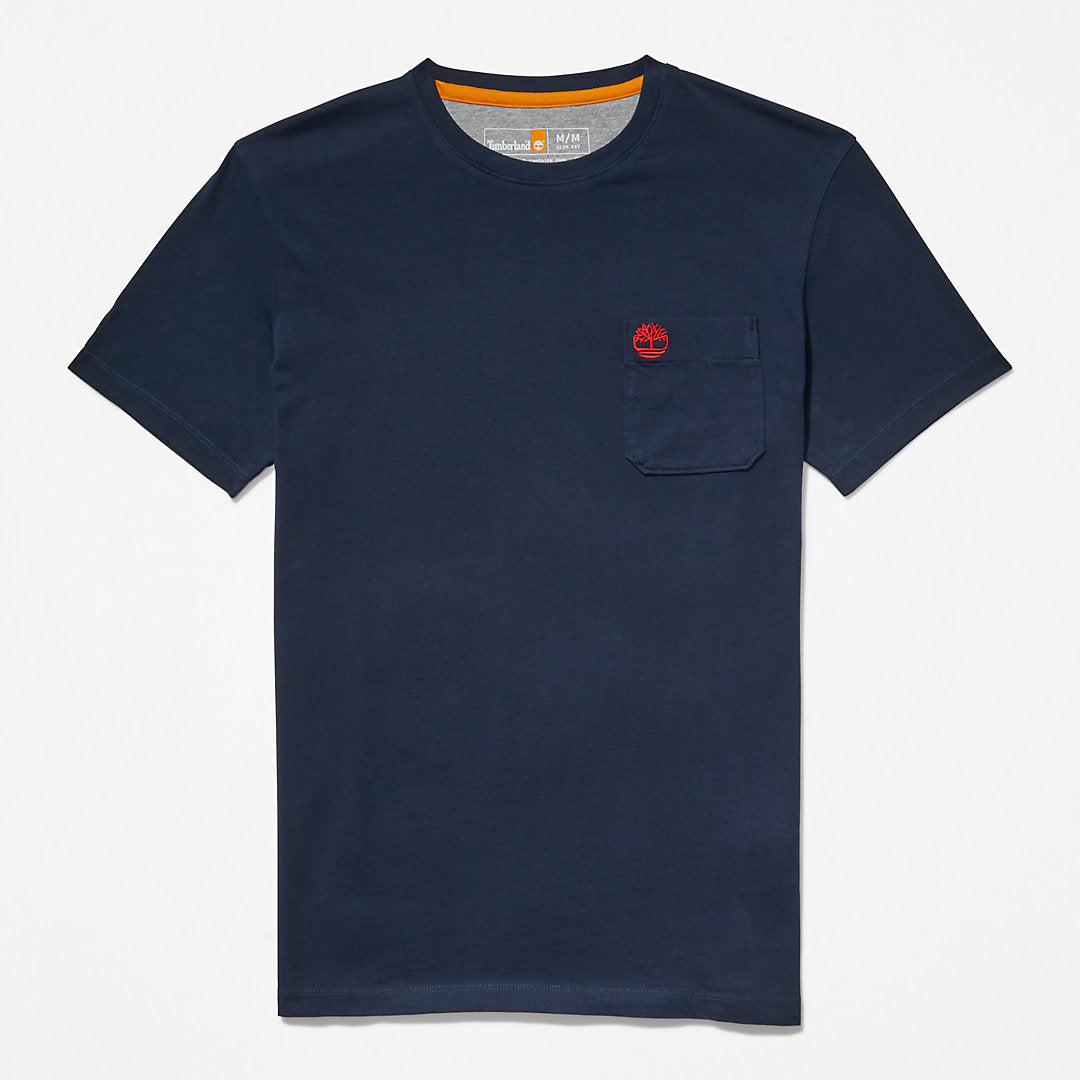 Timberland Mens Dunstan River Pocket T-shirt for Men in Navy