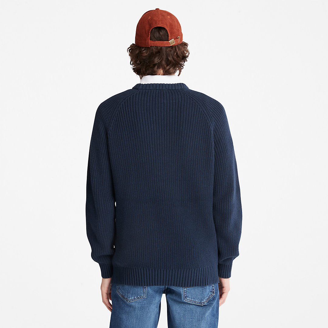 Timberland Mens Beards Brook Crew-Neck Sweater for Men in Navy