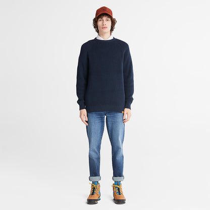 Timberland Mens Beards Brook Crew-Neck Sweater for Men in Navy