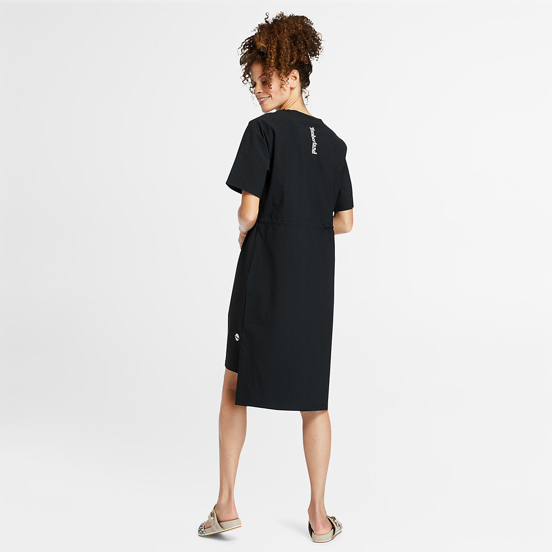Timberland Womens Drawstring T-Shirt Dress for Women in Black