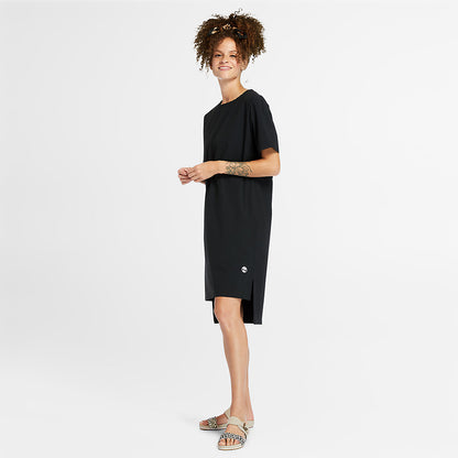Timberland Womens Drawstring T-Shirt Dress for Women in Black