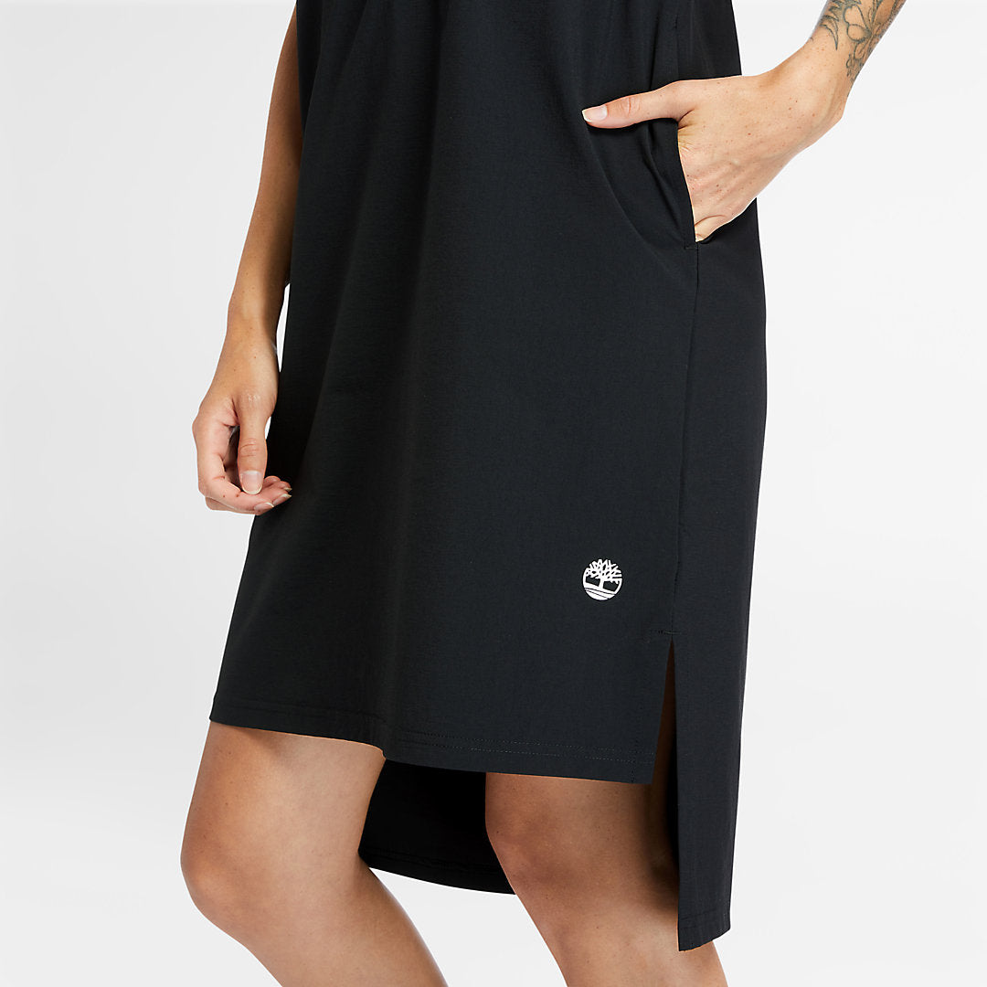 Timberland Womens Drawstring T-Shirt Dress for Women in Black