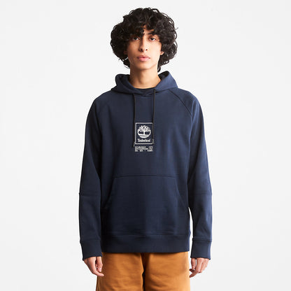Timberland Mens Heavyweight Logo Hoodie for All Gender in Navy