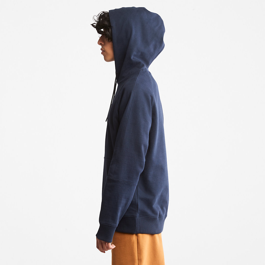 Timberland Mens Heavyweight Logo Hoodie for All Gender in Navy