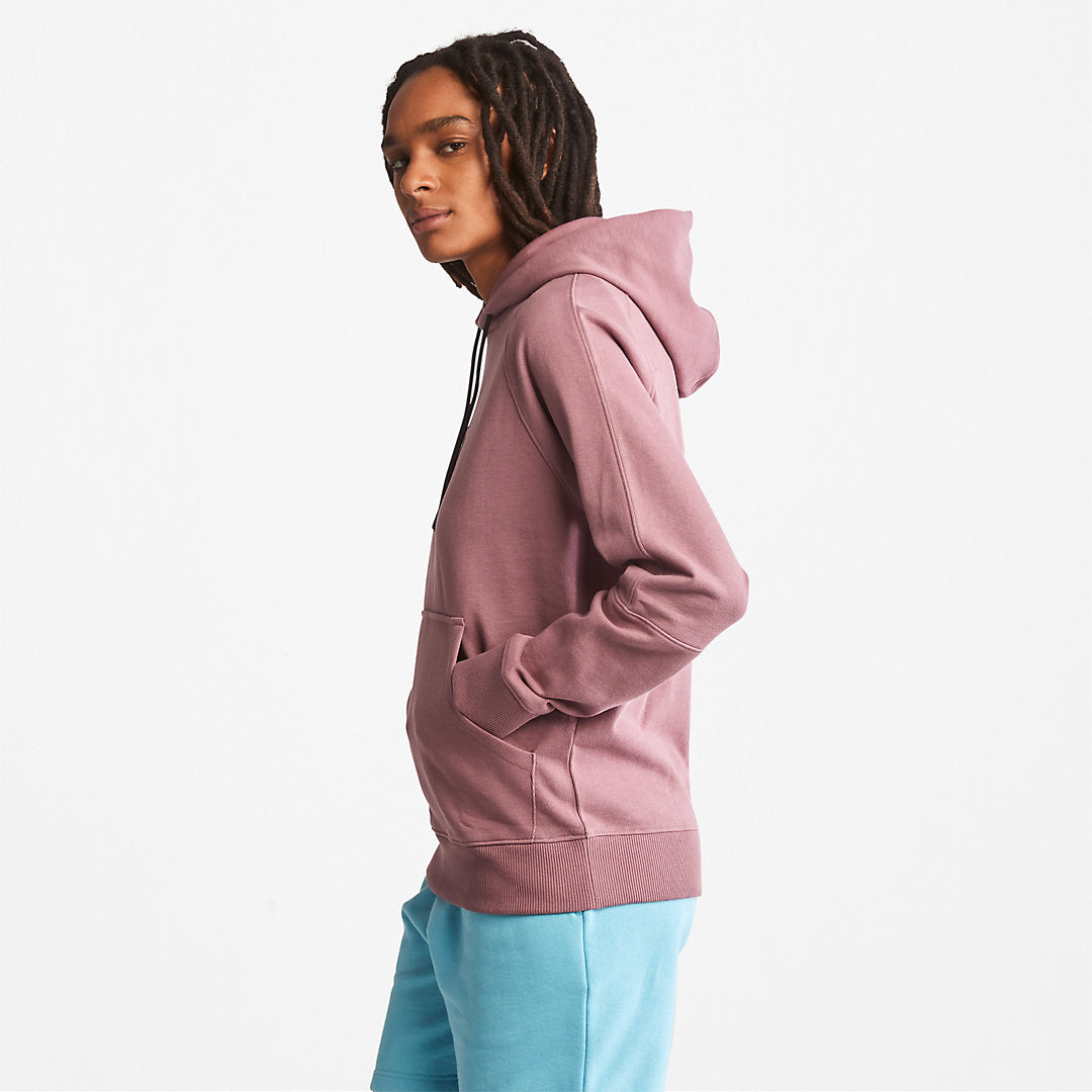 Timberland Mens Heavyweight Logo Hoodie for All Gender in Pink