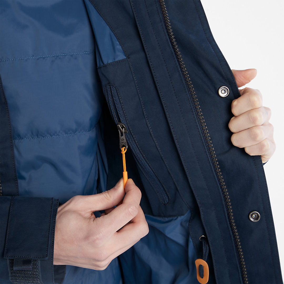 Timberland Mens Snowdon Peak 3-in-1 Waterproof Parka for Men in Navy