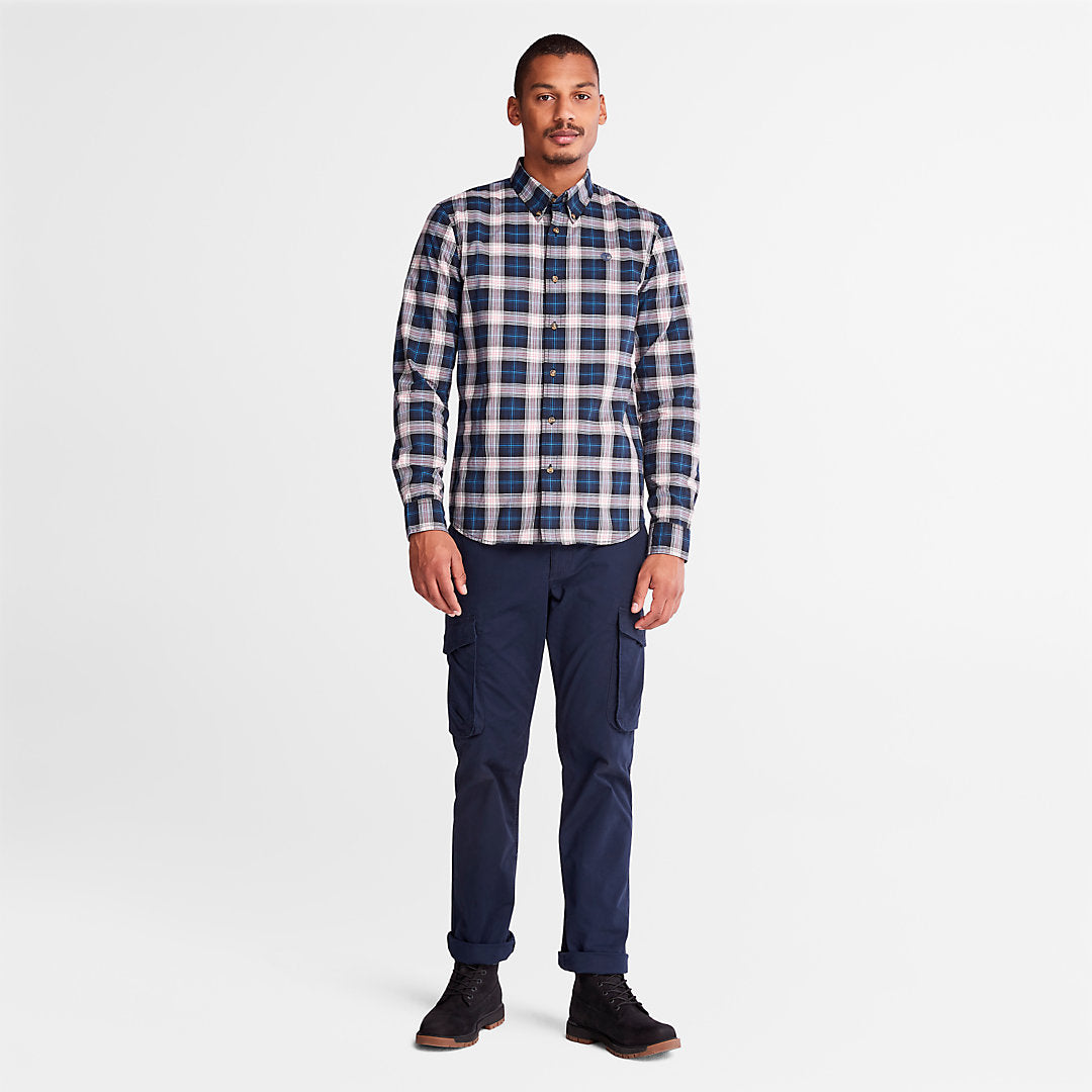 Timberland Mens Eastham River Tartan Shirt for Men in Light Grey