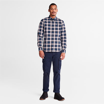 Timberland Mens Eastham River Tartan Shirt for Men in Light Grey