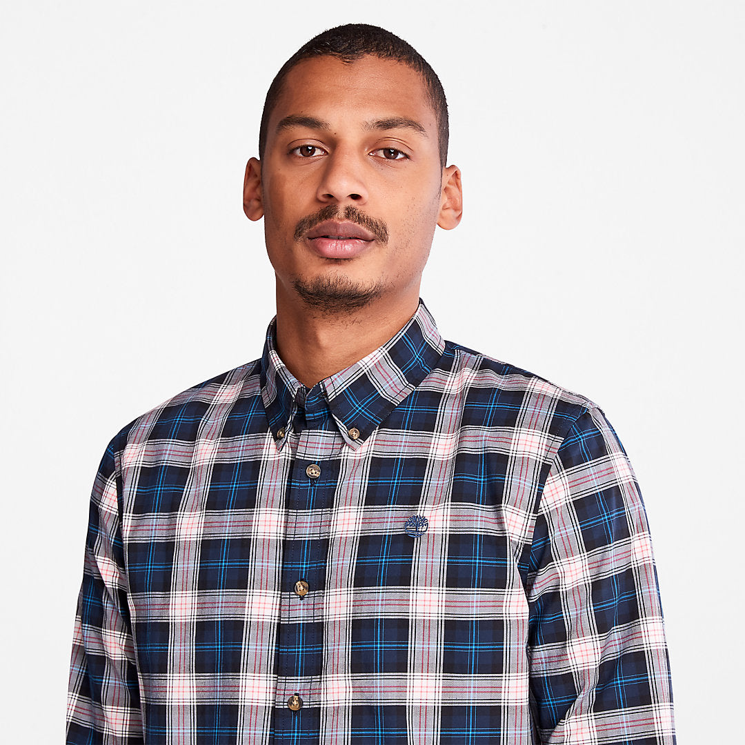 Timberland Mens Eastham River Tartan Shirt for Men in Light Grey