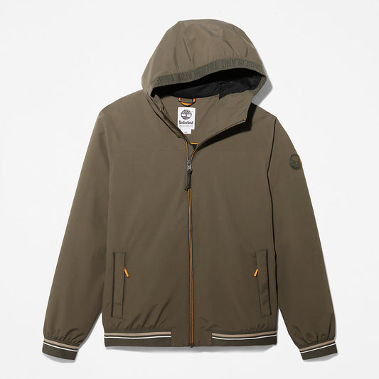 Timberland Mens Coastal Cool Hooded Bomber Jacket for Men in Green