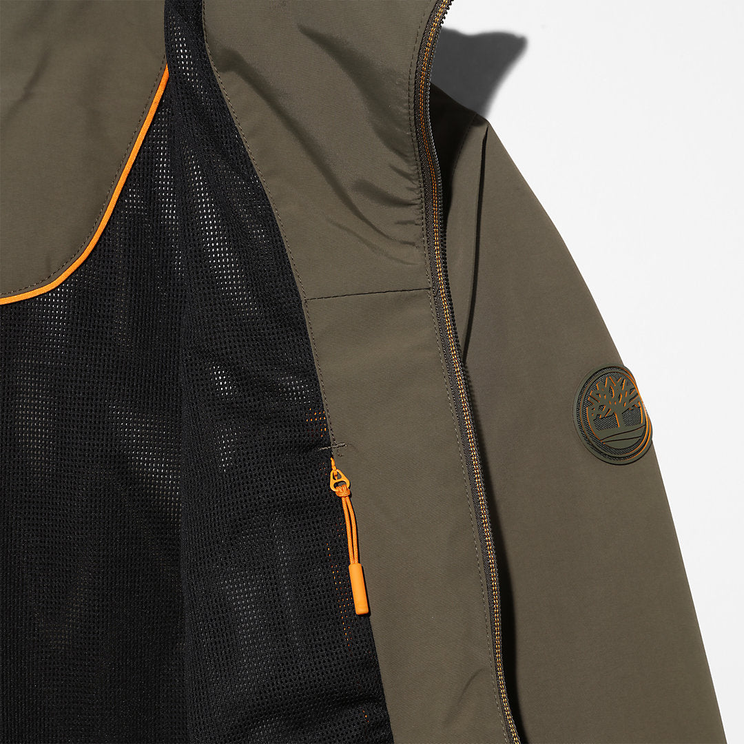 Timberland Mens Coastal Cool Hooded Bomber Jacket for Men in Green