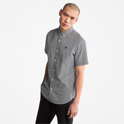 Timberland Mens Suncook River Short-Sleeve Poplin Shirt for Men in Navy
