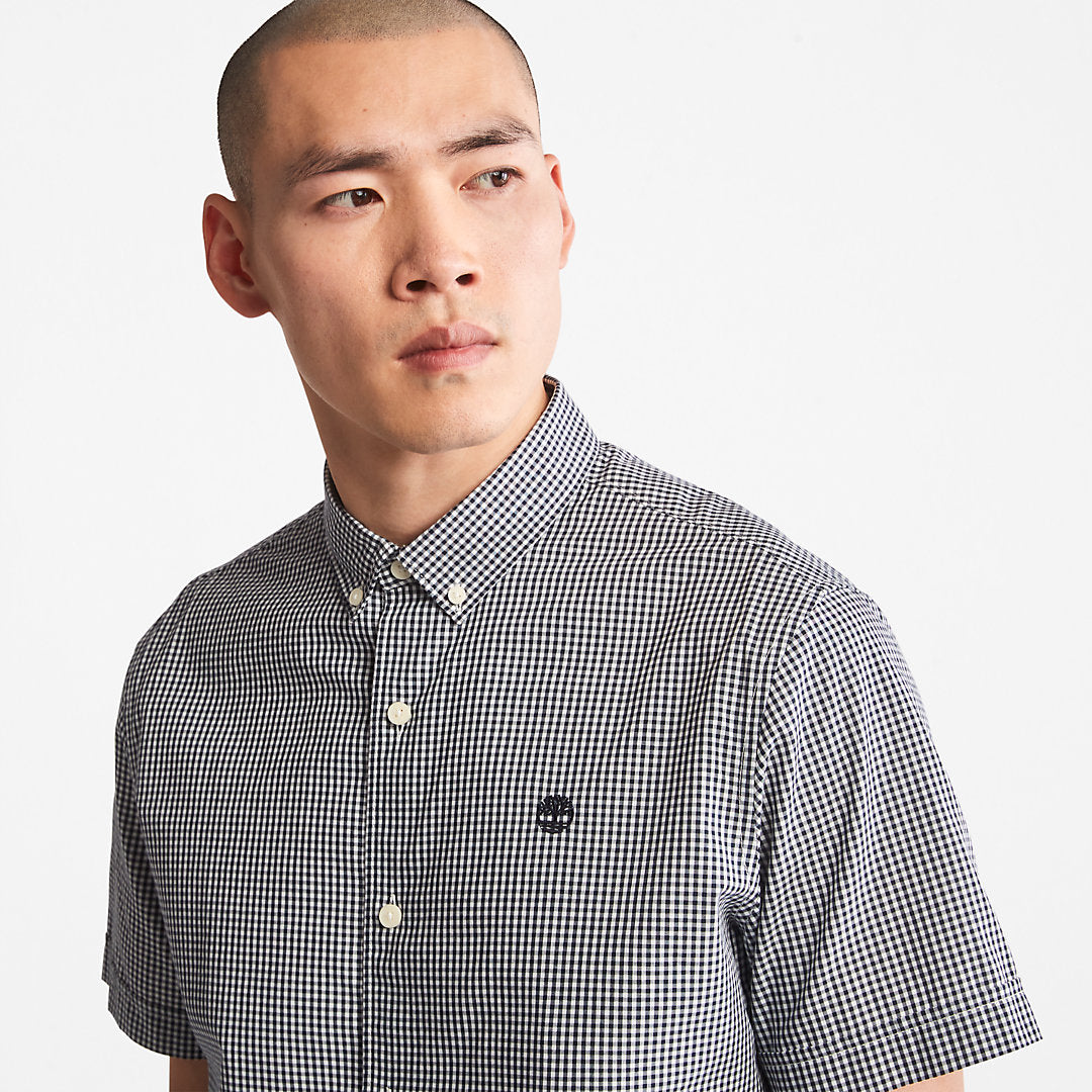 Timberland Mens Suncook River Short-Sleeve Poplin Shirt for Men in Navy