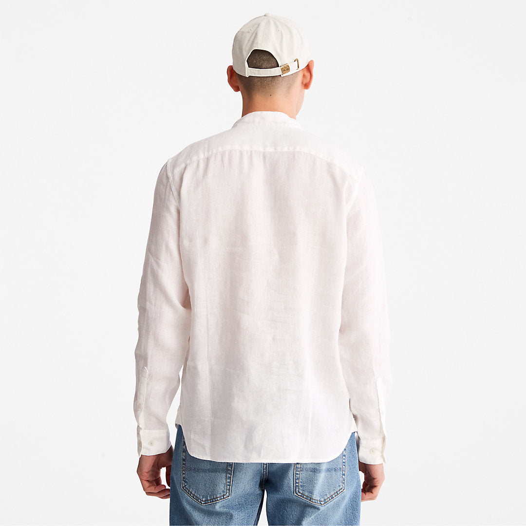 Timberland Mens Mill River Linen Shirt for Men in White