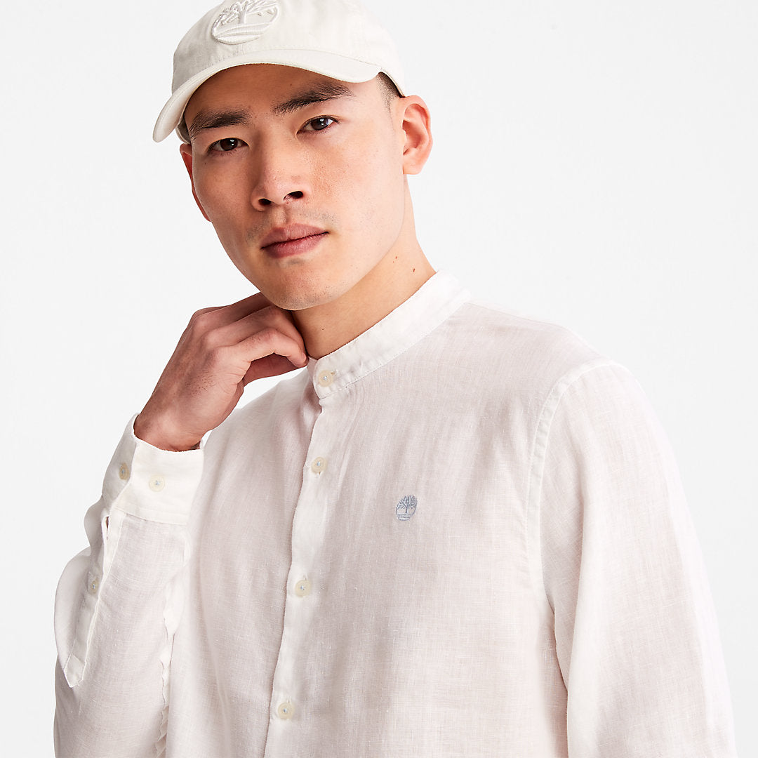 Timberland Mens Mill River Linen Shirt for Men in White