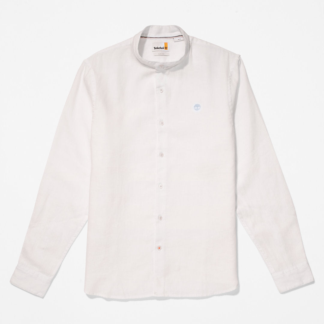 Timberland Mens Mill River Linen Shirt for Men in White