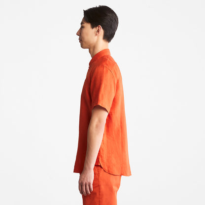Timberland Mens Mill River Short-Sleeve Shirt for Men in Orange