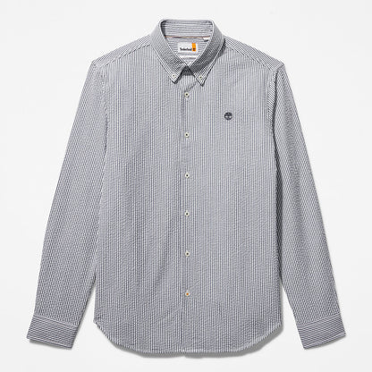 Timberland Mens Striped Seersucker Shirt for Men in Navy