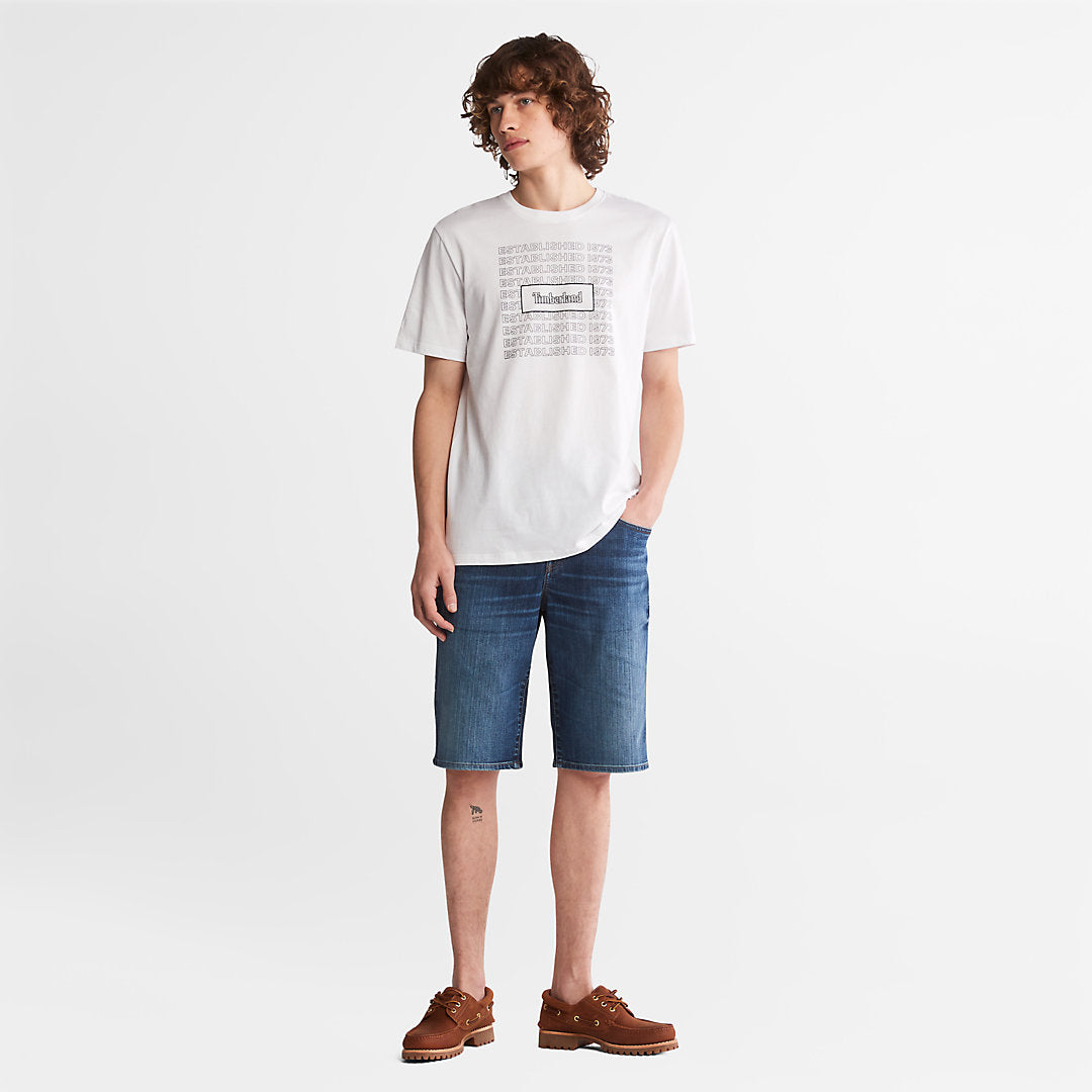 Timberland Mens Canobie Lake Denim Shorts for Men in Indigo