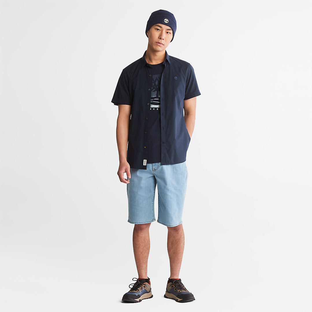 Timberland Mens Canobie Lake Denim Shorts for Men in Blue