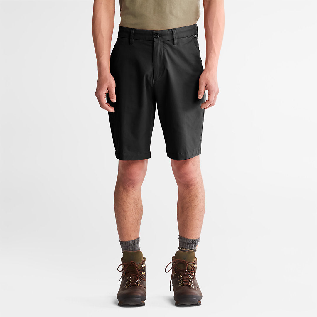 Timberland Mens Squam Lake Stretch Chino Shorts for Men in Black