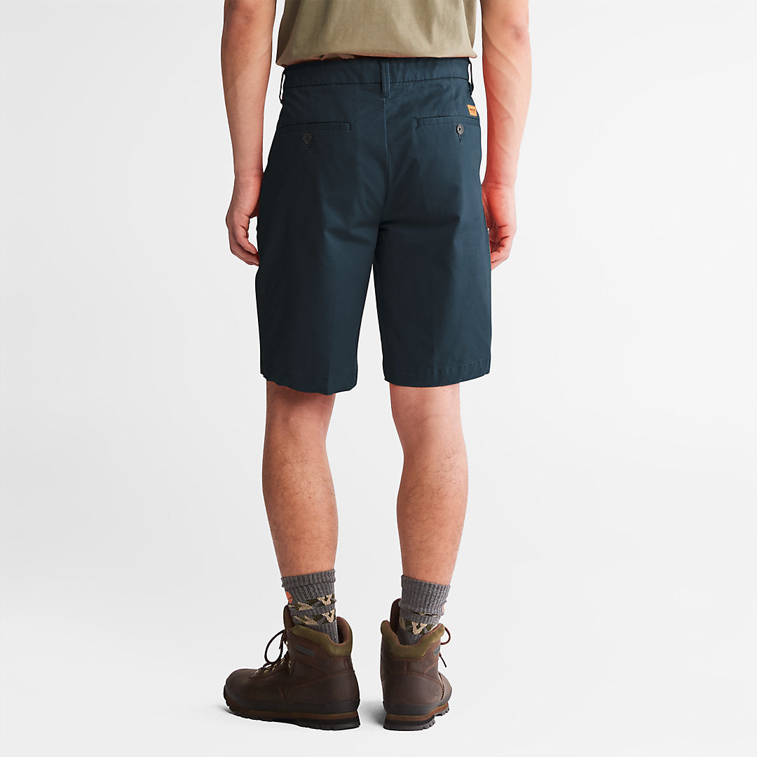 Timberland Mens Squam Lake Stretch Chino Shorts for Men in Dark Blue