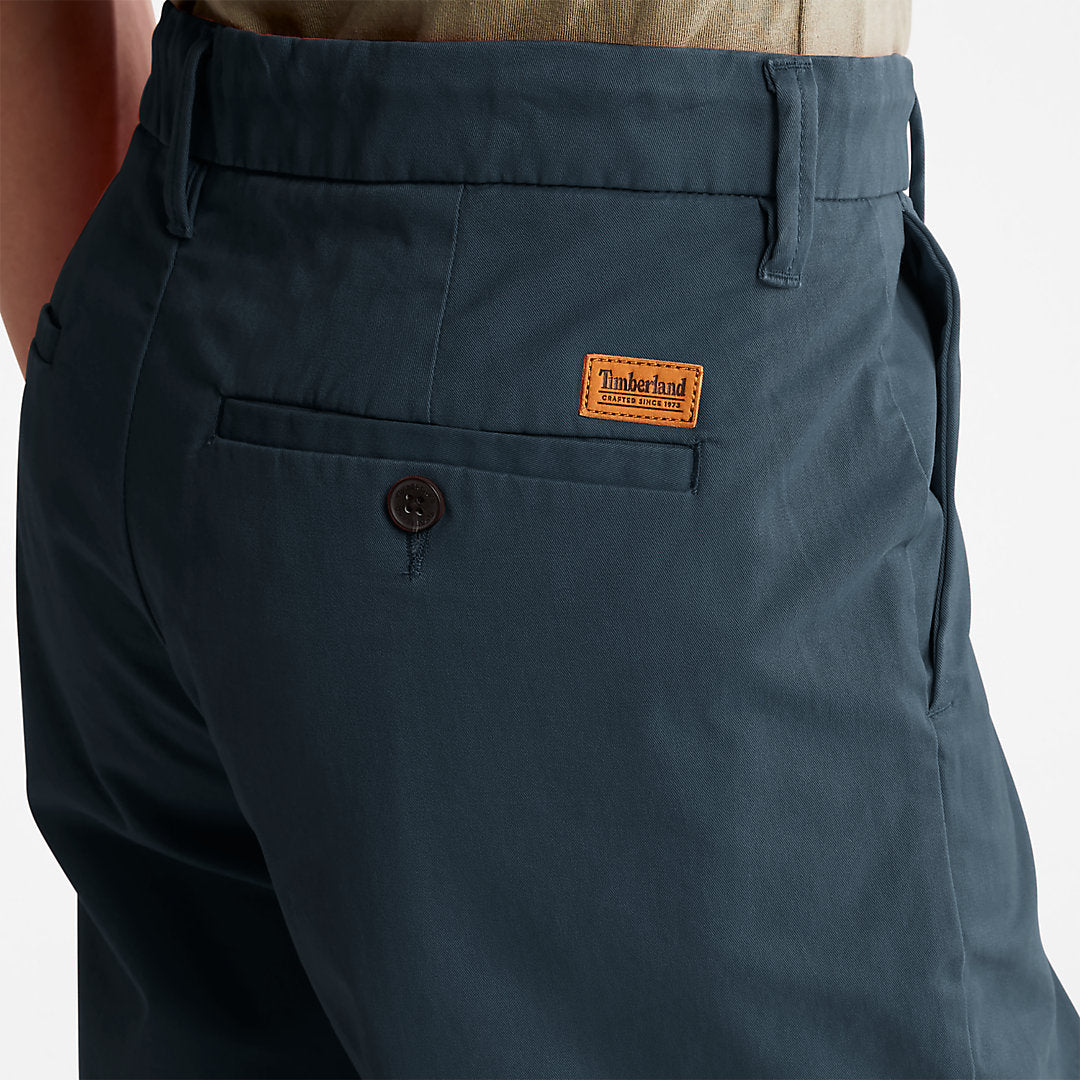 Timberland Mens Squam Lake Stretch Chino Shorts for Men in Dark Blue