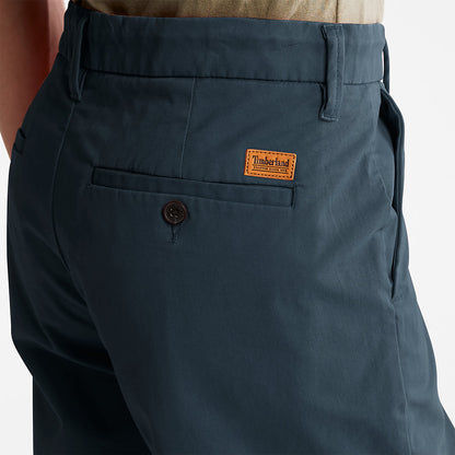 Timberland Mens Squam Lake Stretch Chino Shorts for Men in Dark Blue