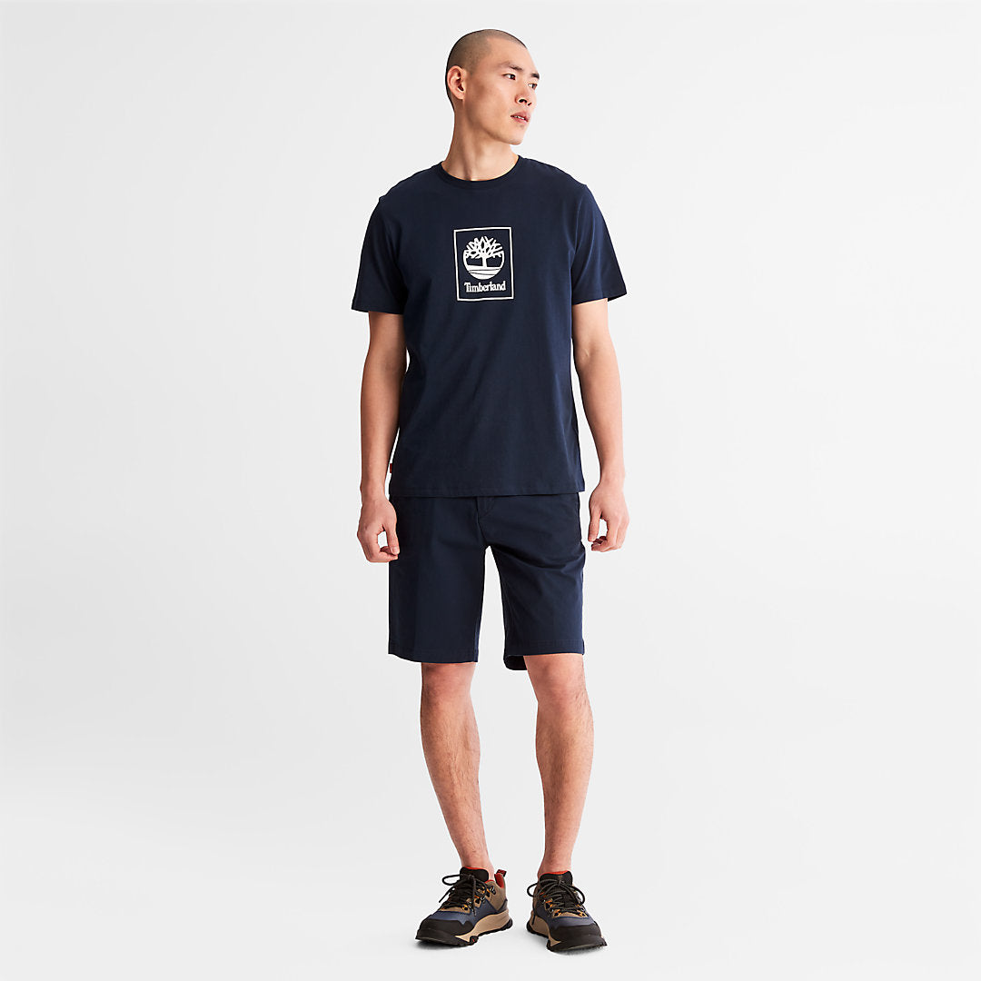 Timberland Mens Squam Lake Stretch Chino Shorts for Men in Navy