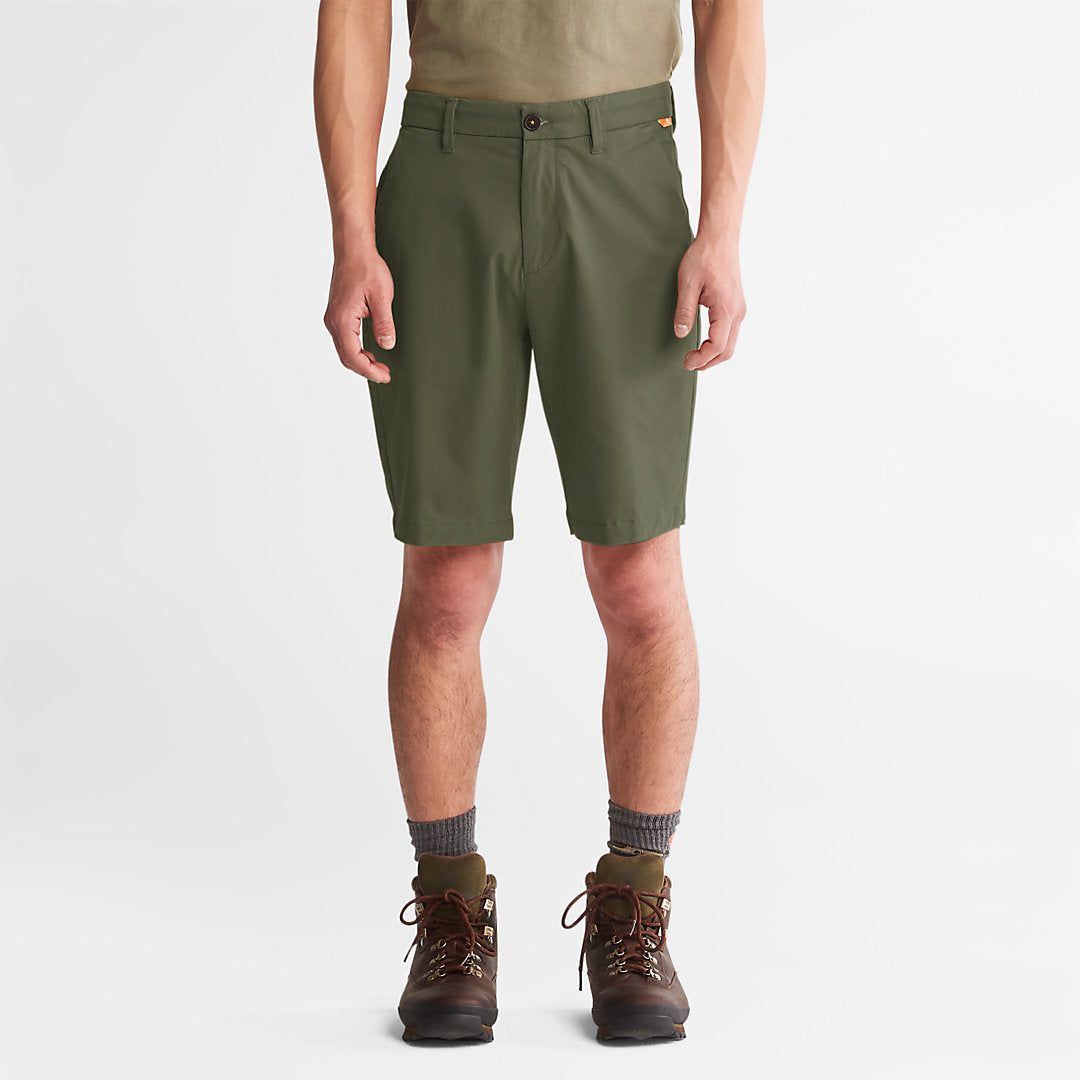 Timberland Mens Squam Lake Stretch Chino Shorts for Men in Green
