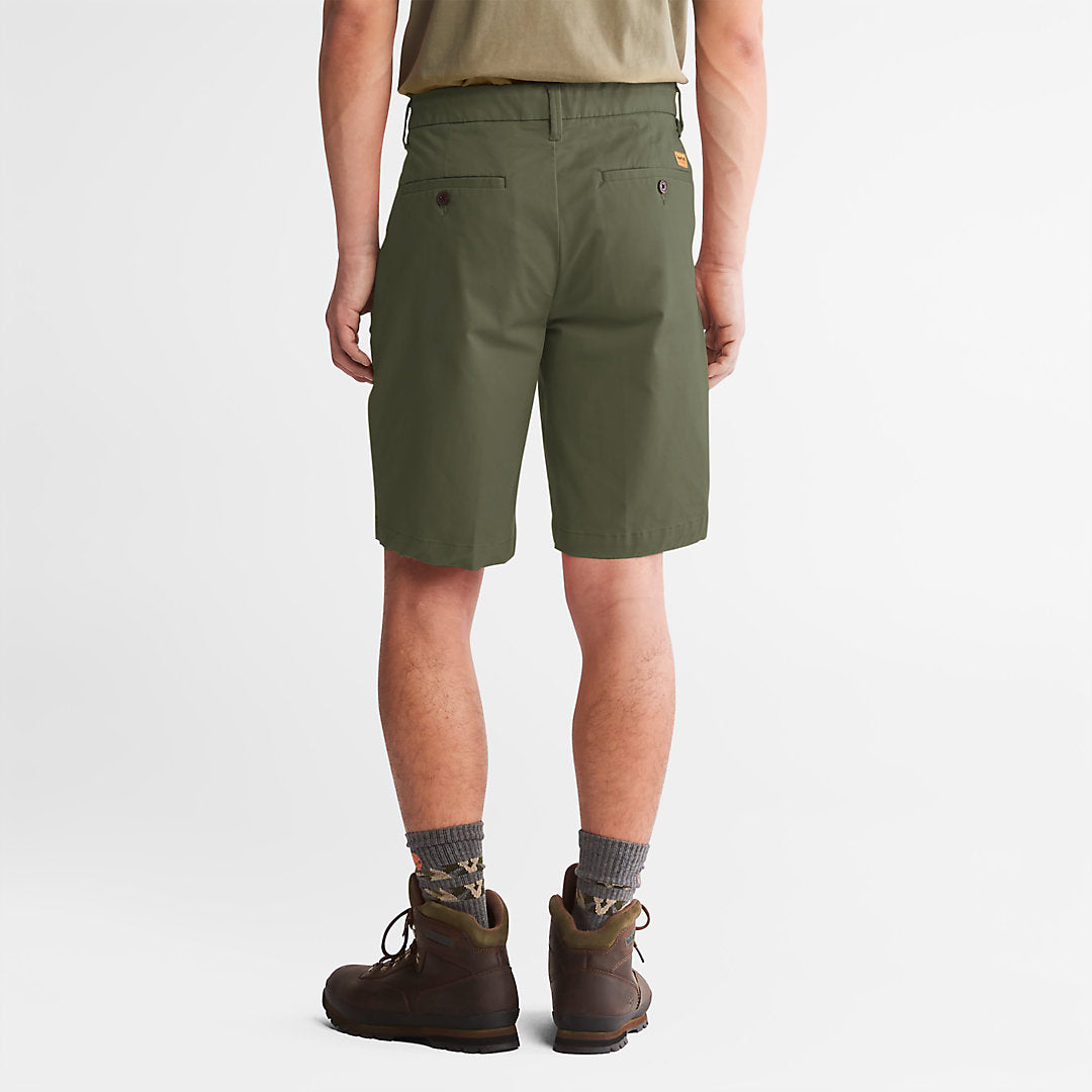 Timberland Mens Squam Lake Stretch Chino Shorts for Men in Green