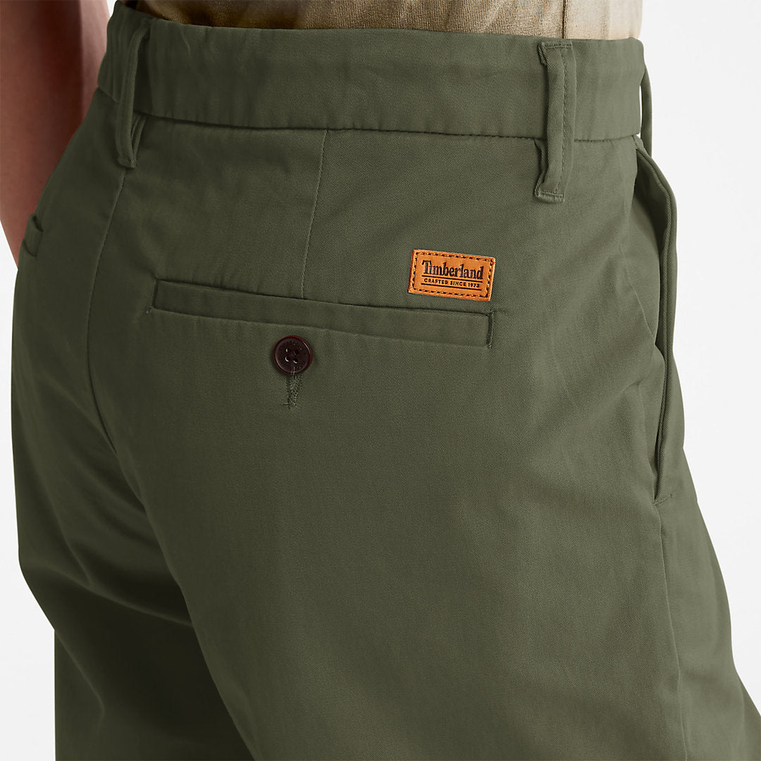 Timberland Mens Squam Lake Stretch Chino Shorts for Men in Green