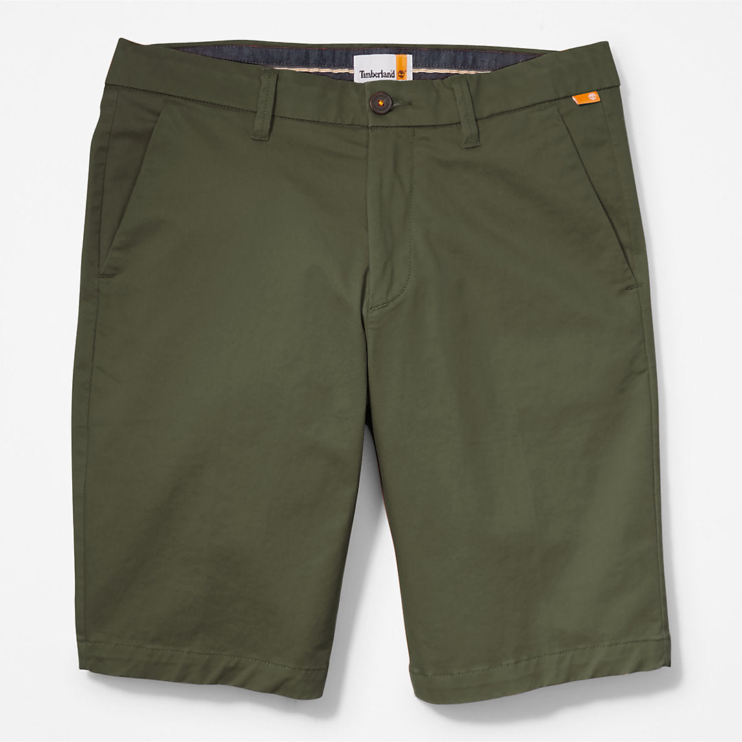 Timberland Mens Squam Lake Stretch Chino Shorts for Men in Green