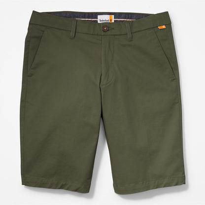 Timberland Mens Squam Lake Stretch Chino Shorts for Men in Green