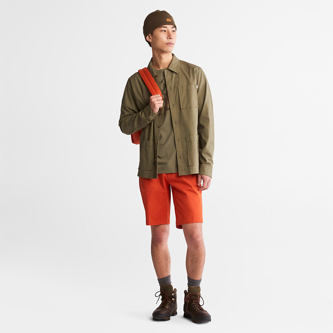 Timberland Mens Squam Lake Stretch Chino Shorts for Men in Orange